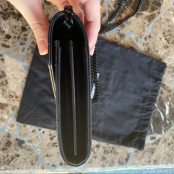 SOLD Saint Laurent Monogram Quilted Leather Wallet on a Chain - Picture 9 of 15